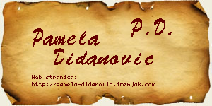 Pamela Didanović vizit kartica